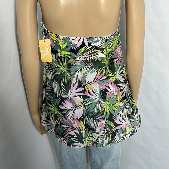 Kona sol Women's Cover Up top SwimWear Floral Tropical Pattern (5G873M) - Picture 3 of 4